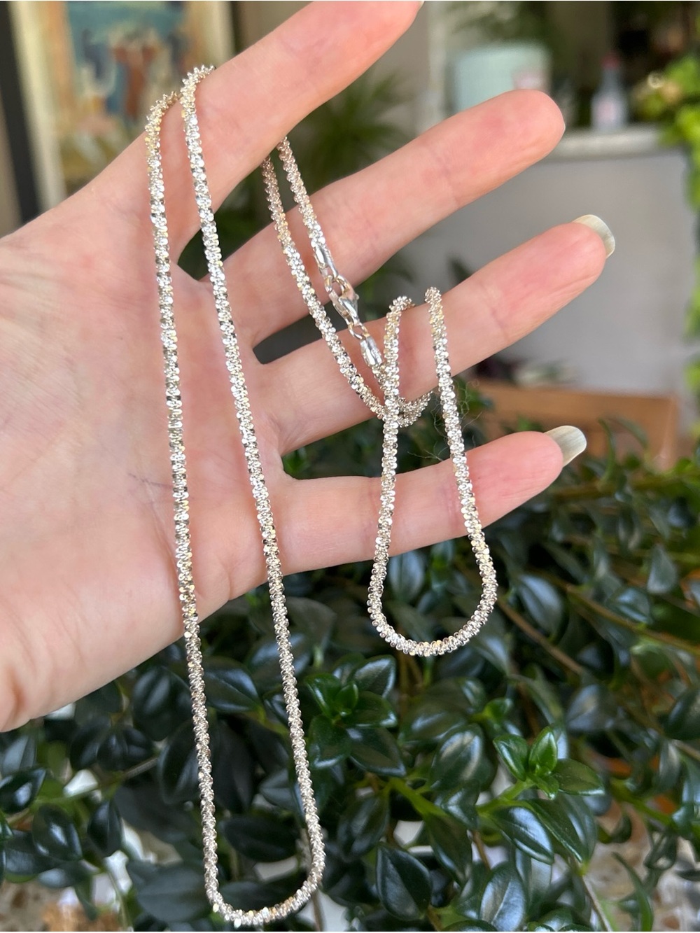 Vintage MILOR Sterling Silver Popcorn Chain